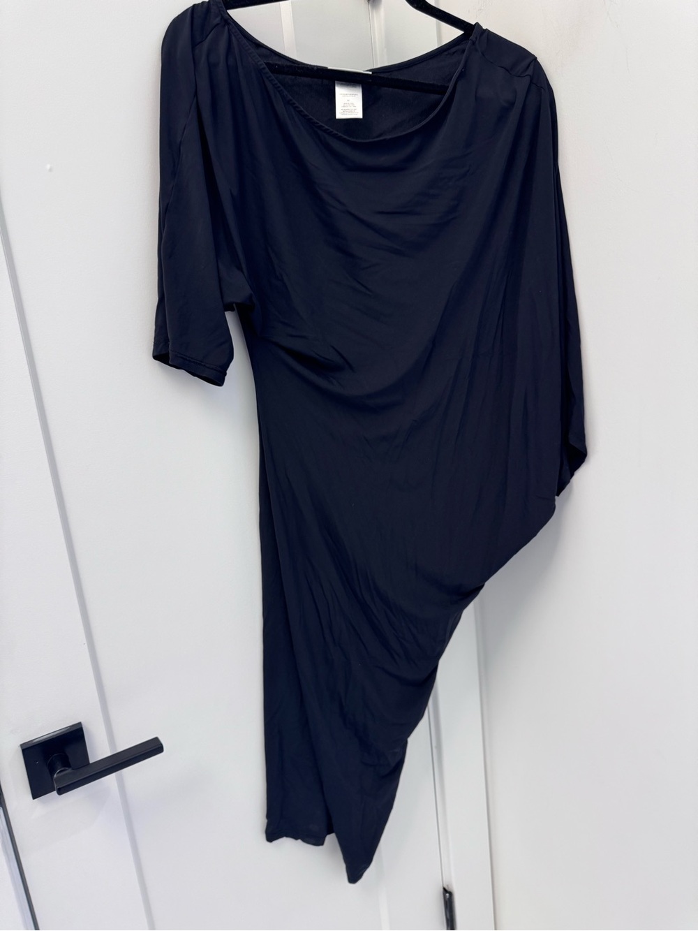 Black Asymmetric One-Shoulder Dress